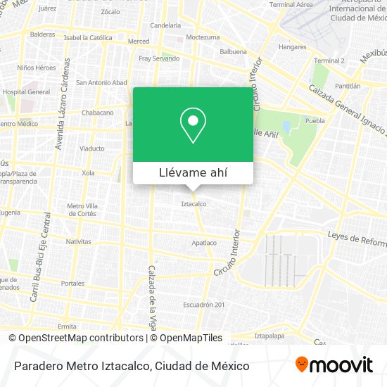 Mapa de Paradero Metro Iztacalco