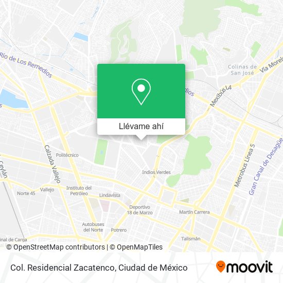 Mapa de Col. Residencial Zacatenco