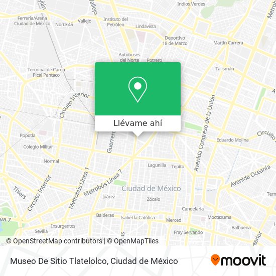 Mapa de Museo De Sitio Tlatelolco
