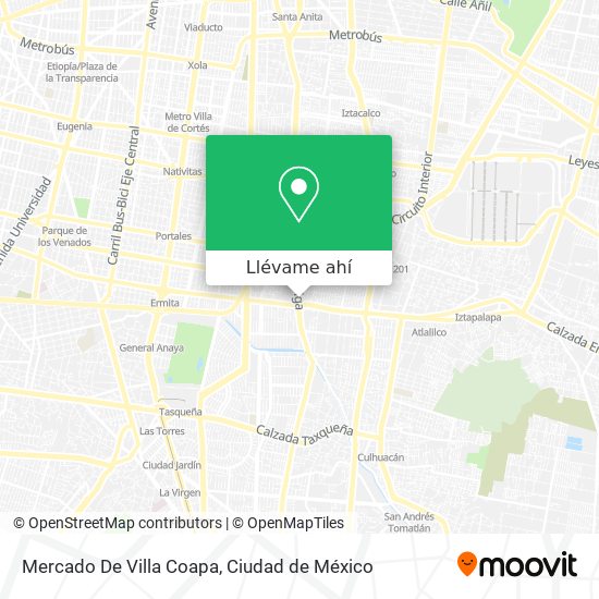 Mapa de Mercado De Villa Coapa