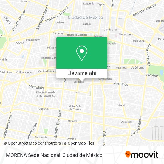 Cómo llegar a MORENA Sede Nacional en Cuauhtémoc en Autobús o Metro?