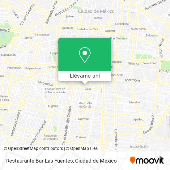 Mapa de Restaurante Bar Las Fuentes