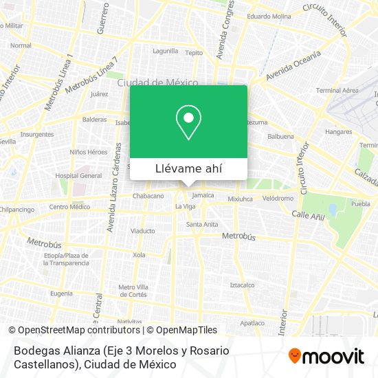 Mapa de Bodegas Alianza (Eje 3 Morelos y Rosario Castellanos)