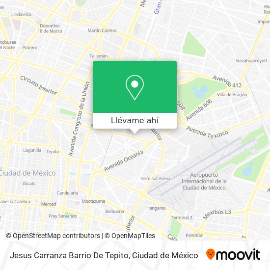 Mapa de Jesus Carranza Barrio De Tepito