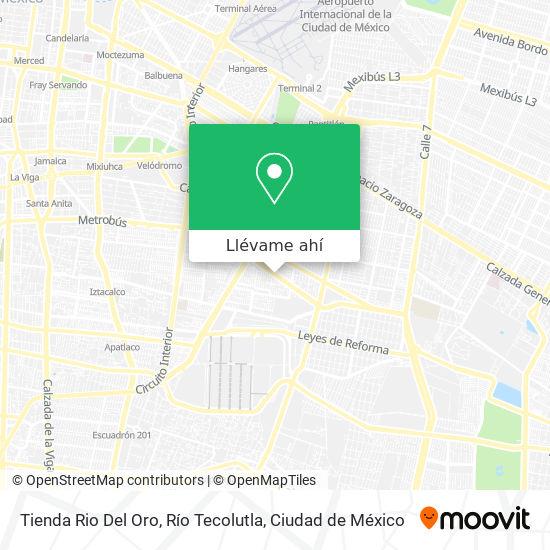 Mapa de Tienda Rio Del Oro, Río Tecolutla