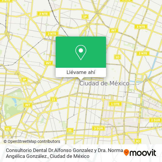 Mapa de Consultorio Dental Dr.Alfonso Gonzalez y Dra. Norma Angélica González.