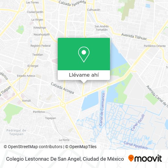 Mapa de Colegio Lestonnac De San Angel