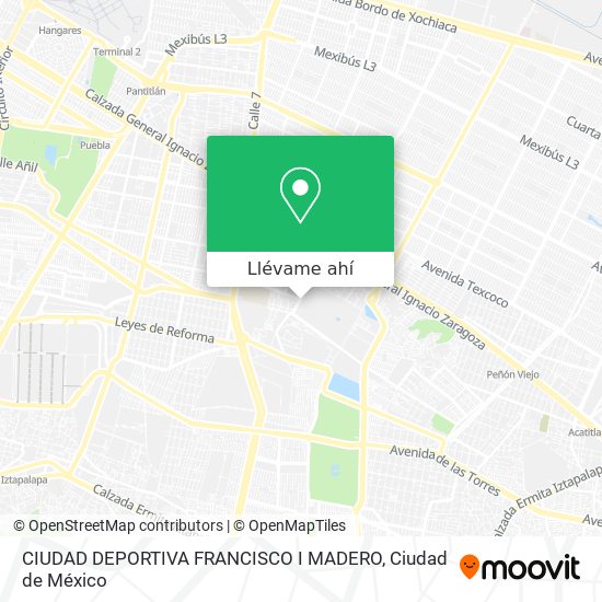 Mapa de CIUDAD DEPORTIVA FRANCISCO I MADERO