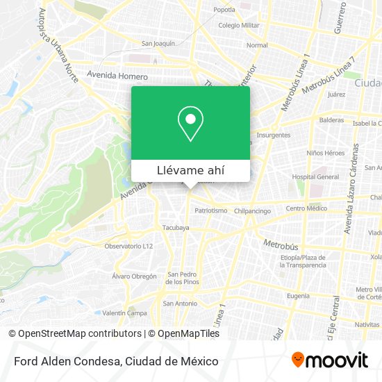 Mapa de Ford Alden Condesa