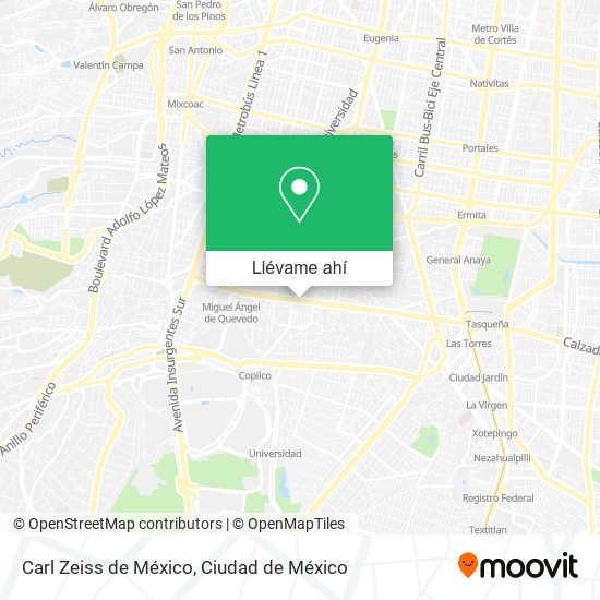 Mapa de Carl Zeiss de México