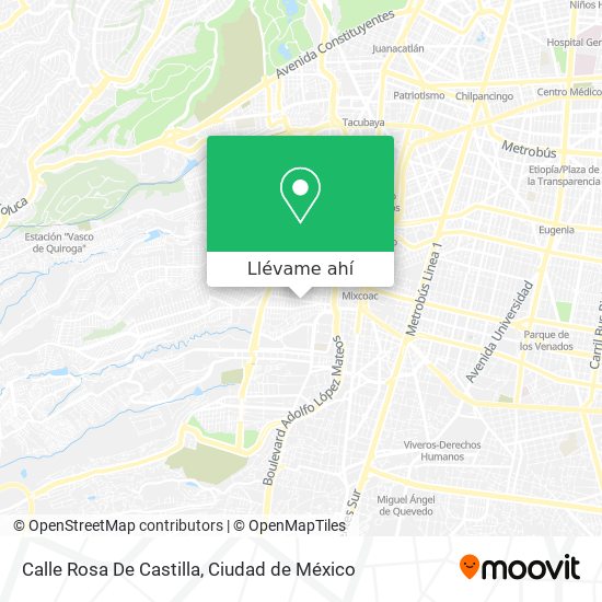 Mapa de Calle Rosa De Castilla