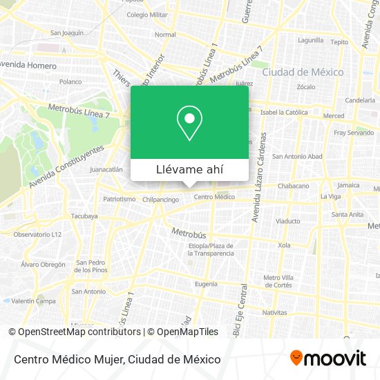 Mapa de Centro Médico Mujer