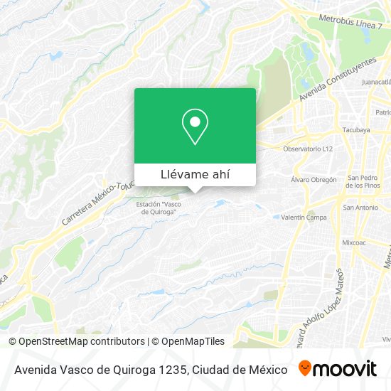 Mapa de Avenida Vasco de Quiroga 1235