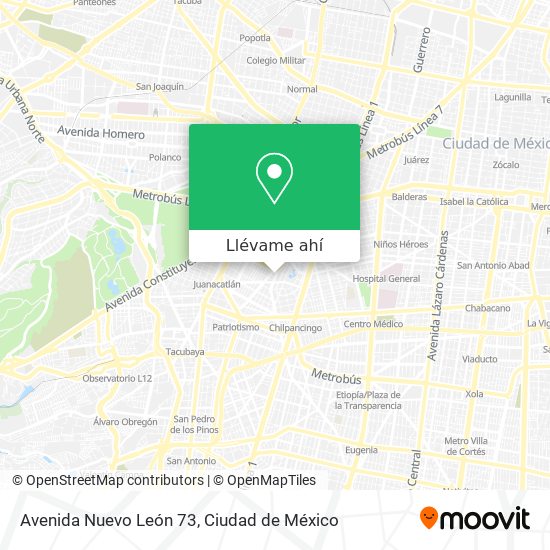 Mapa de Avenida Nuevo León 73