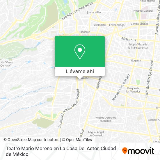 Mapa de Teatro Mario Moreno en La Casa Del Actor