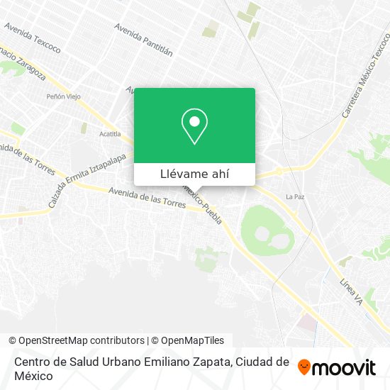 Mapa de Centro de Salud Urbano Emiliano Zapata
