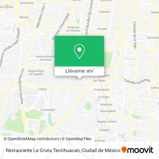 Mapa de Restaurante La Gruta Teotihuacan