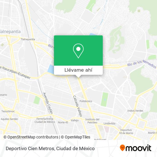 Mapa de Deportivo Cien Metros