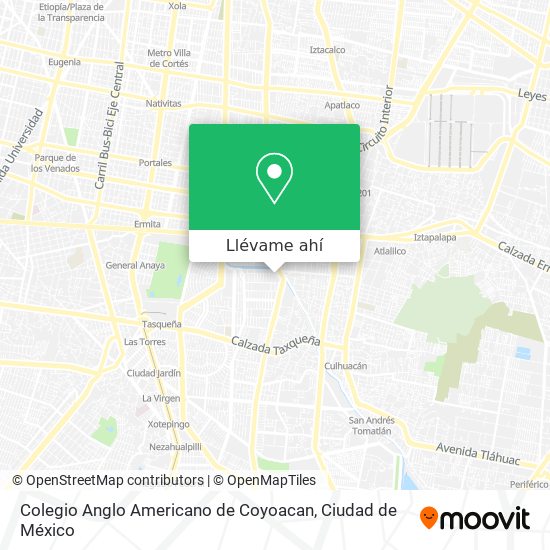 Mapa de Colegio Anglo Americano de Coyoacan