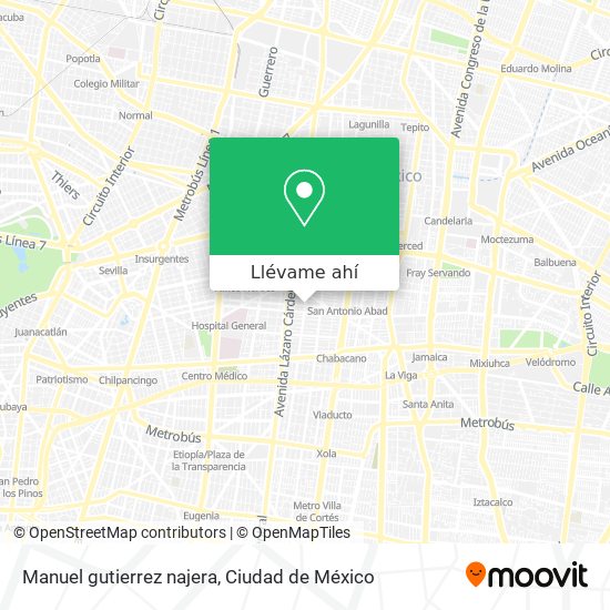 Mapa de Manuel gutierrez najera