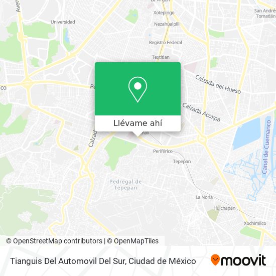 Mapa de Tianguis Del Automovil Del Sur