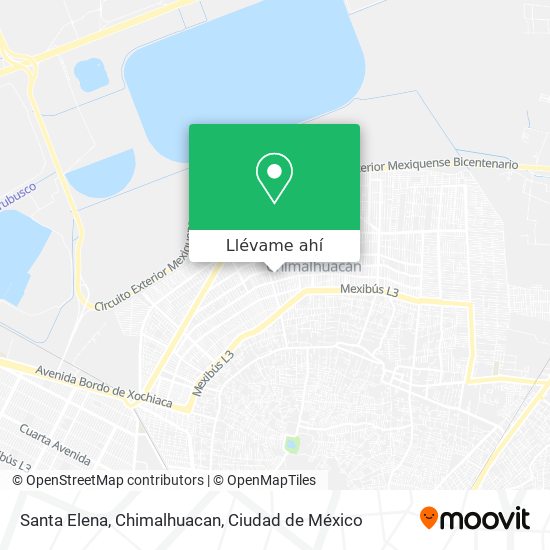 Mapa de Santa Elena, Chimalhuacan