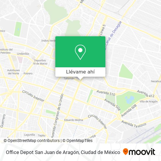 Cómo llegar a Office Depot San Juan de Aragón en Gustavo A. Madero en  Autobús o Metro?
