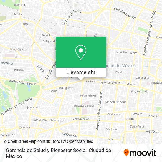 Mapa de Gerencia de Salud y Bienestar Social