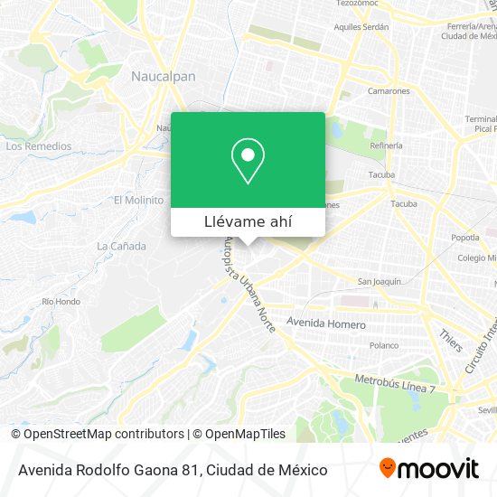 Mapa de Avenida Rodolfo Gaona 81