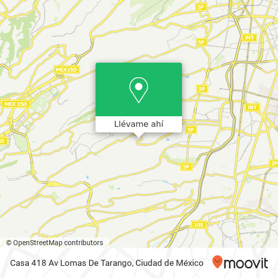 Mapa de Casa 418 Av Lomas De Tarango