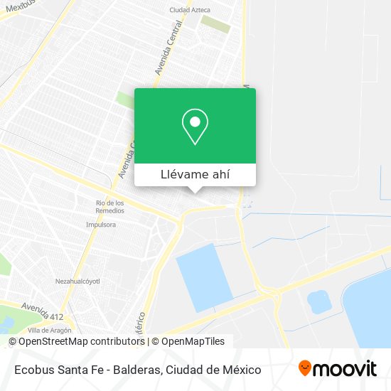 Mapa de Ecobus Santa Fe - Balderas