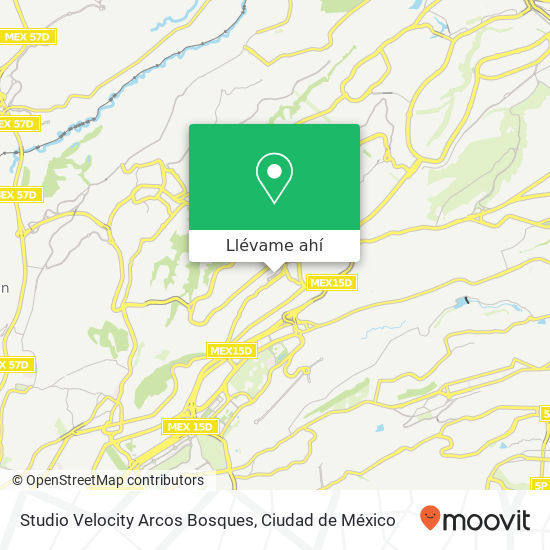 Mapa de Studio Velocity Arcos Bosques