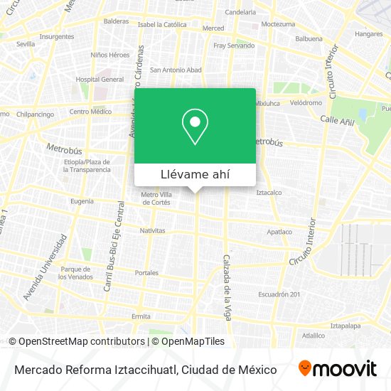 Mapa de Mercado Reforma Iztaccihuatl