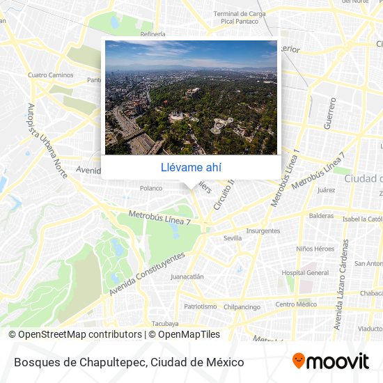 Mapa de Bosques de Chapultepec