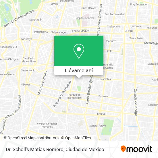 Mapa de Dr. Scholl's Matias Romero