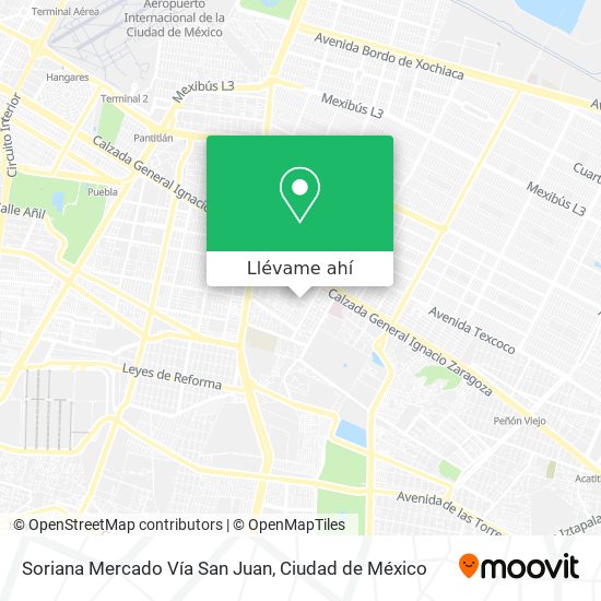 Mapa de Soriana Mercado Vía San Juan