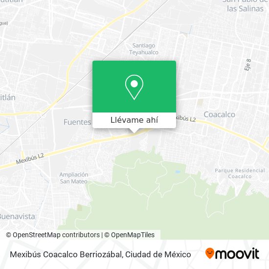 Mapa de Mexibús Coacalco Berriozábal