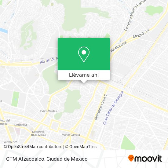 Mapa de CTM Atzacoalco