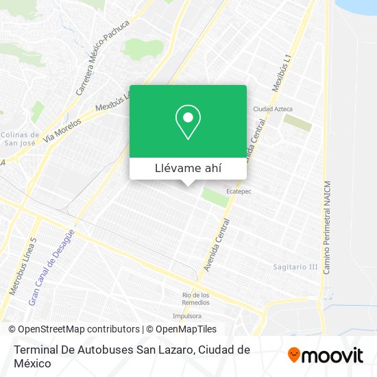 Mapa de Terminal De Autobuses San Lazaro