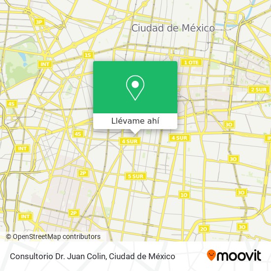 Mapa de Consultorio Dr. Juan Colin