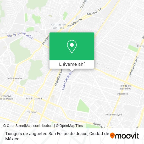 Mapa de Tianguis de Juguetes San Felipe de Jesús