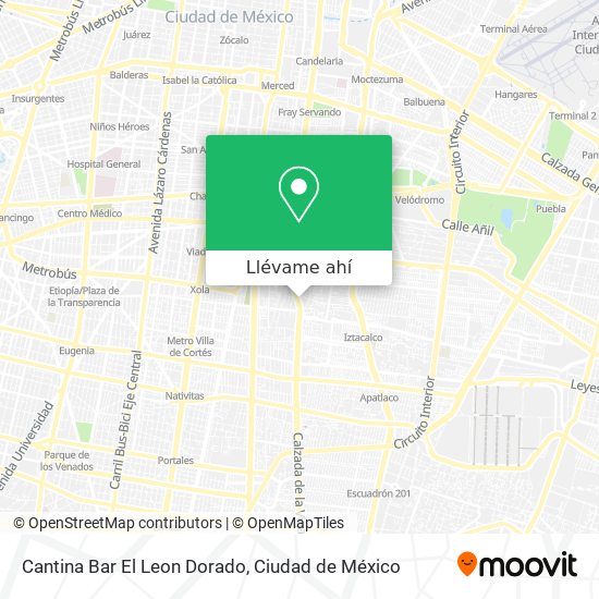 Mapa de Cantina Bar El Leon Dorado