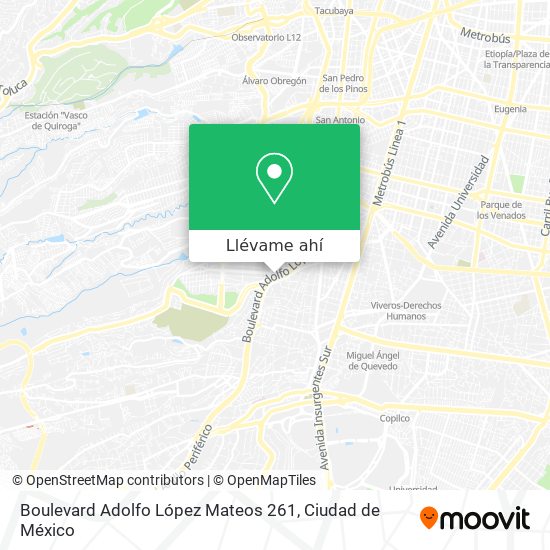 Mapa de Boulevard Adolfo López Mateos 261