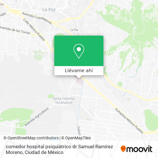 Mapa de comedor hospital psiquiátrico dr Samuel Ramírez Moreno