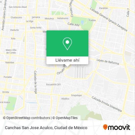 Mapa de Canchas San Jose Aculco