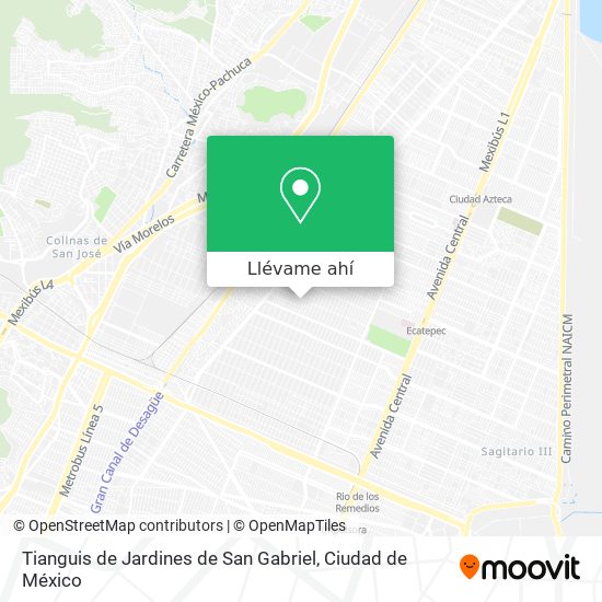 Mapa de Tianguis de Jardines de San Gabriel