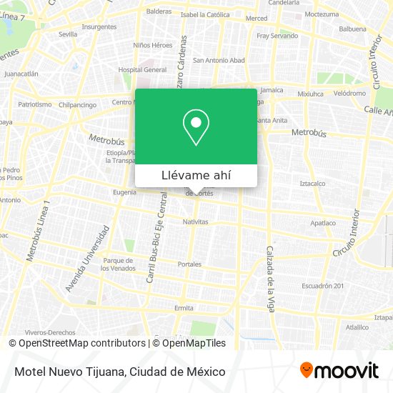 Mapa de Motel Nuevo Tijuana