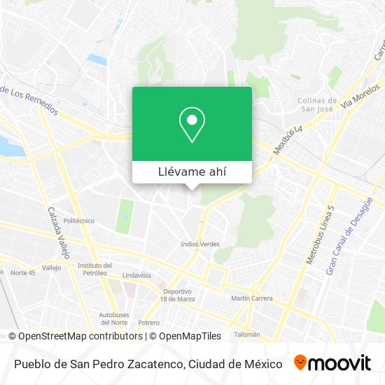 Mapa de Pueblo de San Pedro Zacatenco