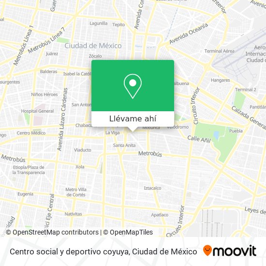 Mapa de Centro social y deportivo coyuya