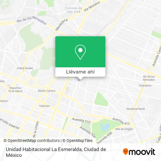 Mapa de Unidad Habitacional La Esmeralda